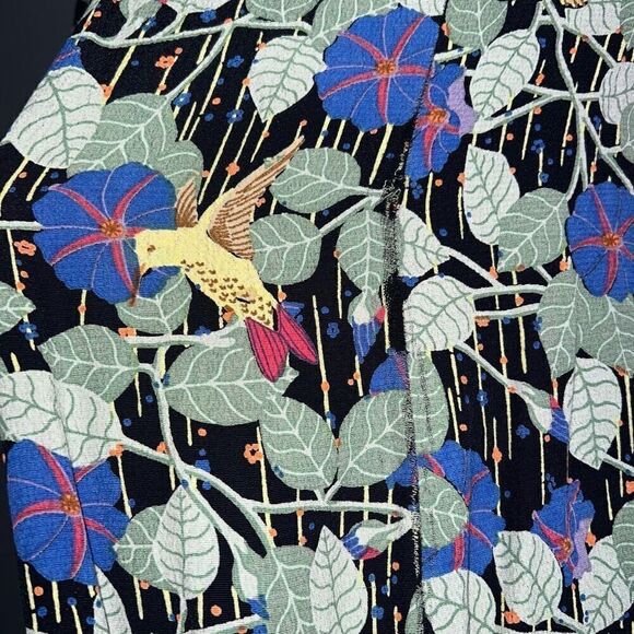 FLAX by Jeanne Engelhart Vintage Hummingbird Print Maxi Skirt, Women’s Small - Picture 7 of 12